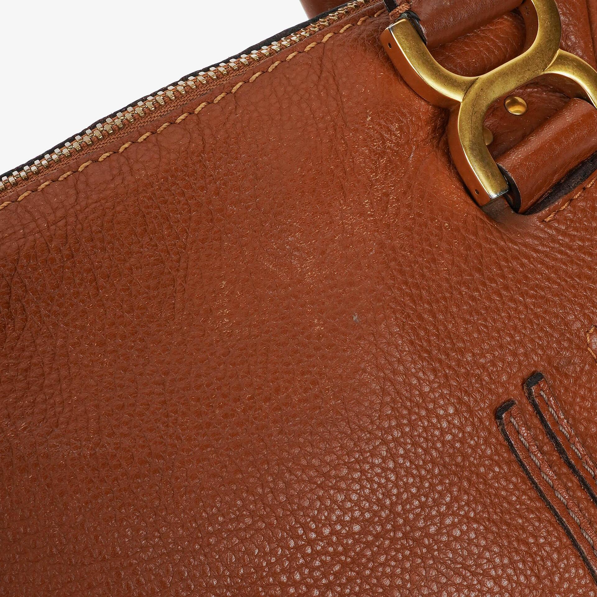 Chloe Marcie Tasche aus braunem genarbtem Leder
