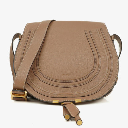 Chloe Marcie Schultertasche aus braunem Leder