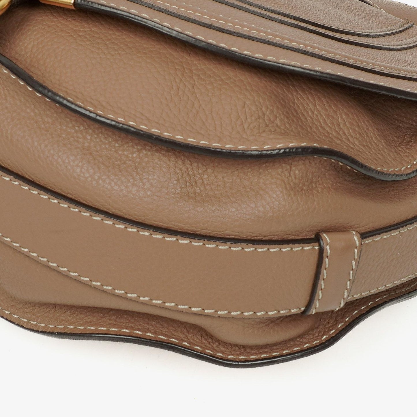 Chloe Marcie Schultertasche aus braunem Leder