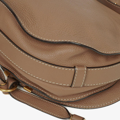 Chloe Marcie Schultertasche aus braunem Leder