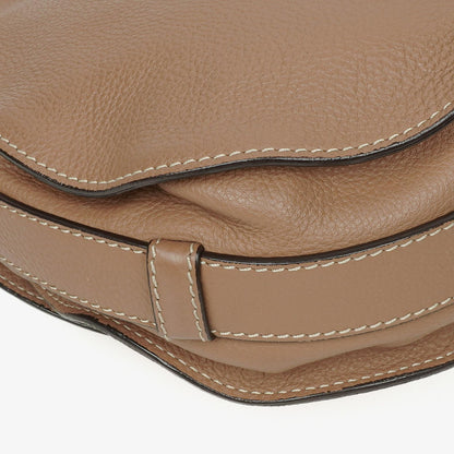 Chloe Marcie Schultertasche aus braunem Leder
