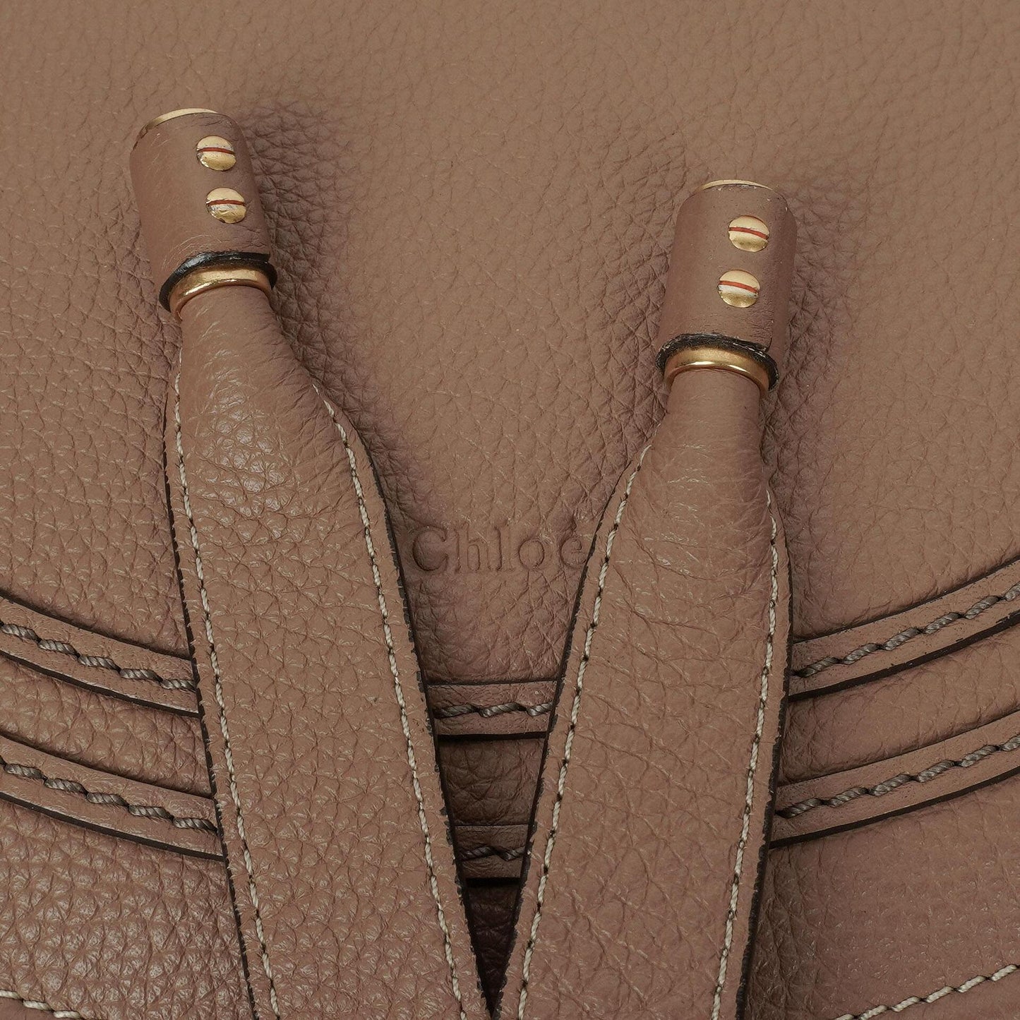 Chloe Marcie Schultertasche aus braunem Leder