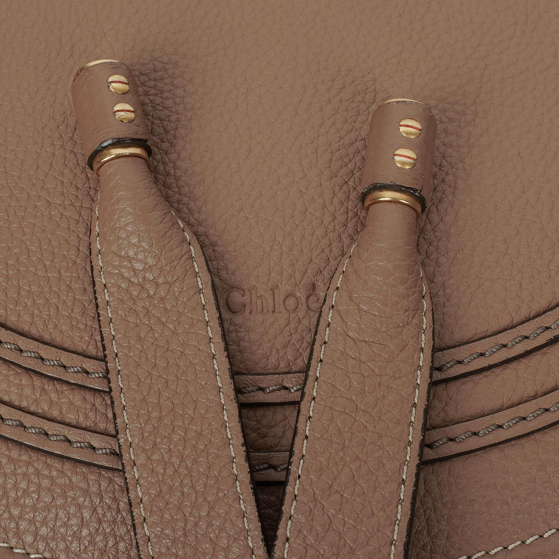 Chloe Marcie Schultertasche aus braunem Leder