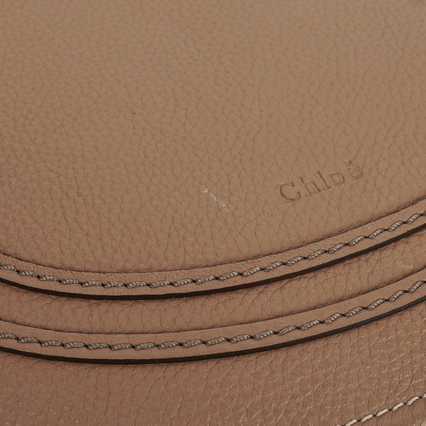 Chloe Marcie Schultertasche aus braunem Leder