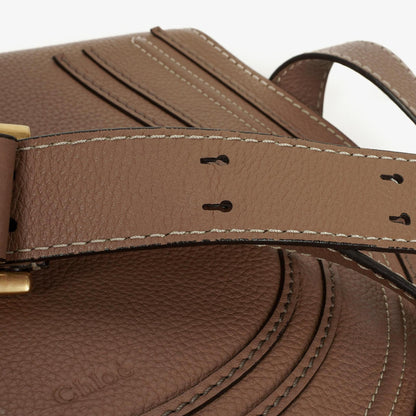 Chloe Marcie Schultertasche aus braunem Leder