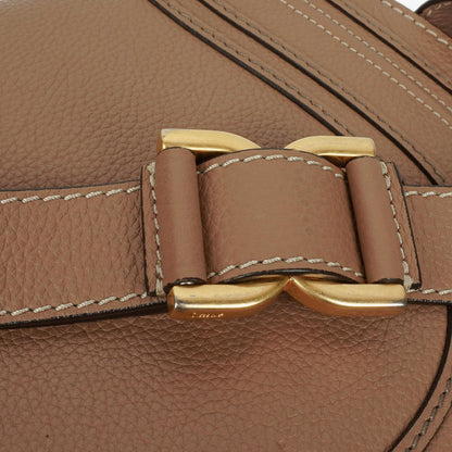 Chloe Marcie Schultertasche aus braunem Leder