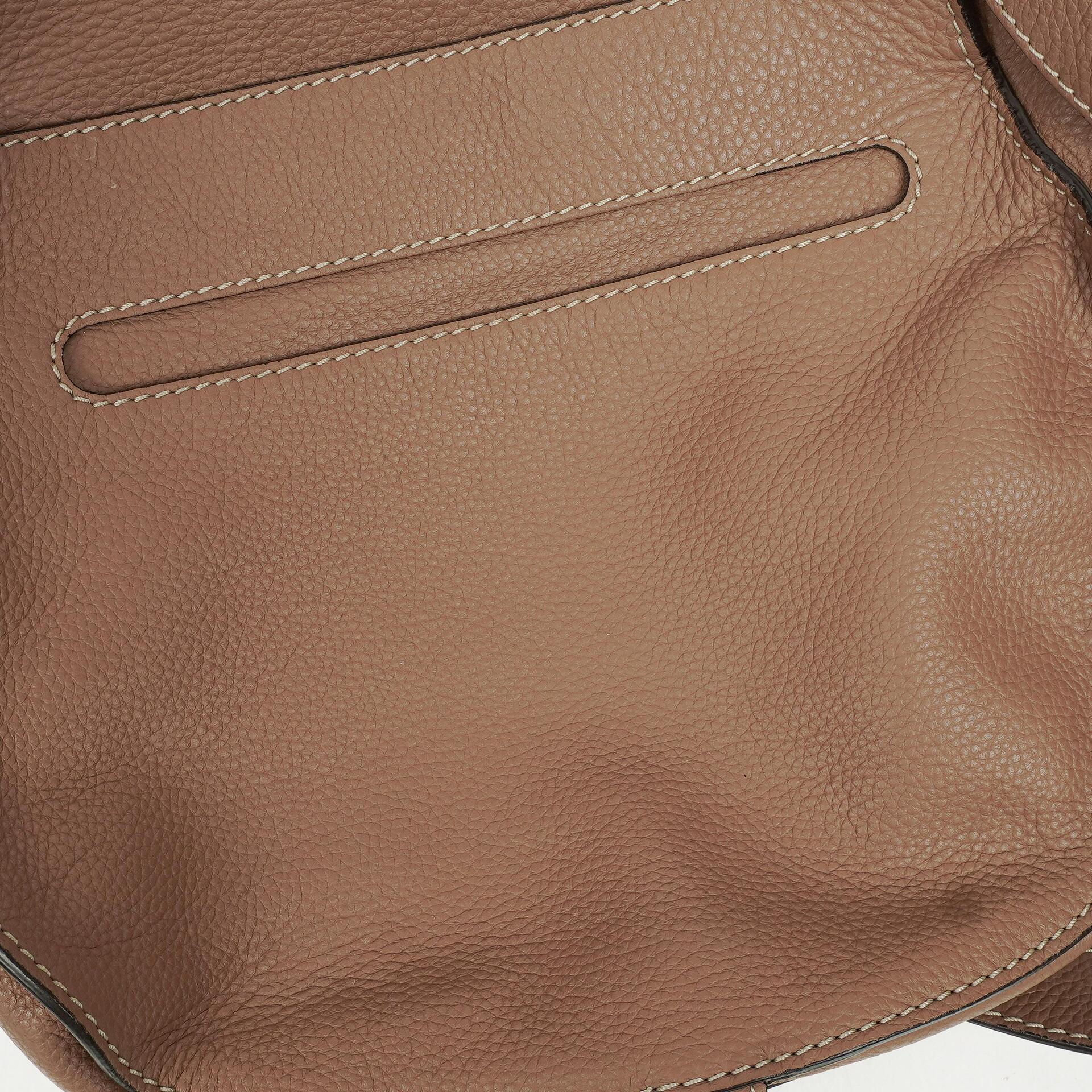 Chloe Marcie Schultertasche aus braunem Leder