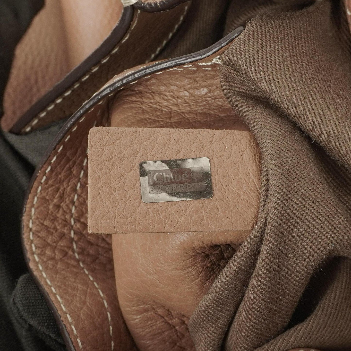 Chloe Marcie Schultertasche aus braunem Leder
