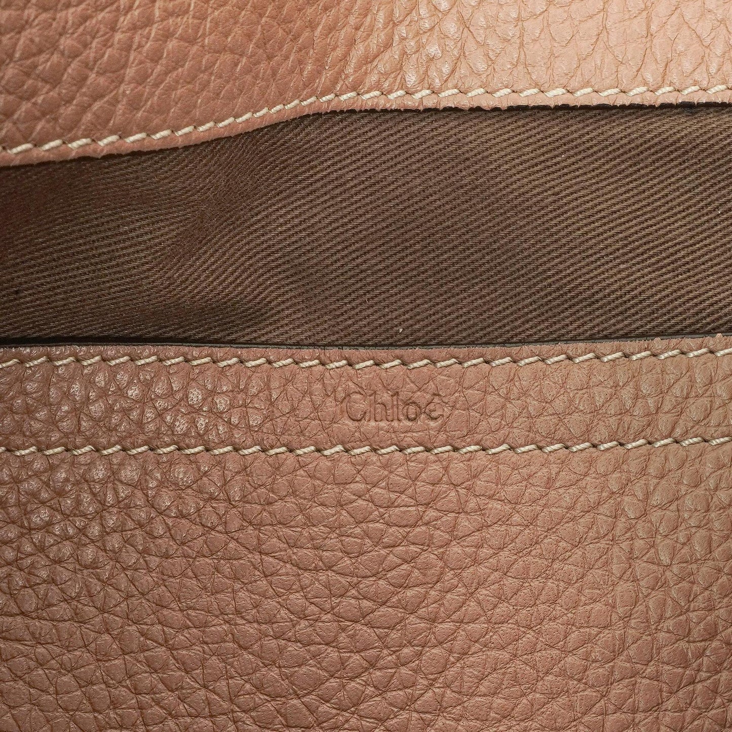 Chloe Marcie Schultertasche aus braunem Leder