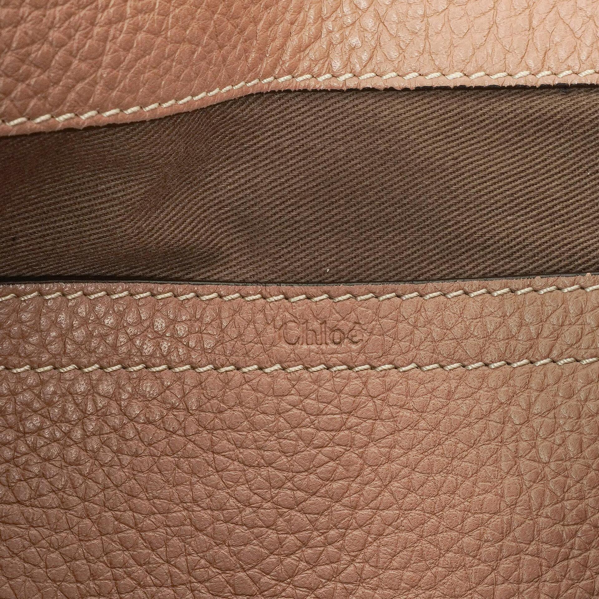 Chloe Marcie Schultertasche aus braunem Leder