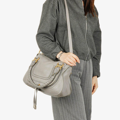Chloé Marcie Handtasche aus Leder mit Tragegriff und Schulterriemen