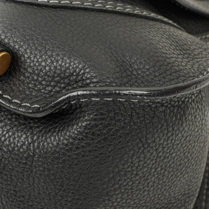 Chloé Marcie Satchel Medium aus schwarzem Leder