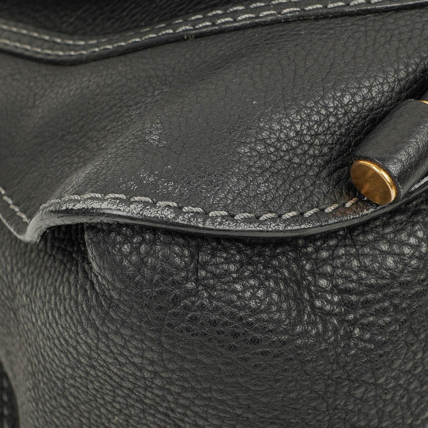 Chloé Marcie Satchel Medium aus schwarzem Leder