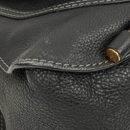 Chloé Marcie Satchel Medium aus schwarzem Leder