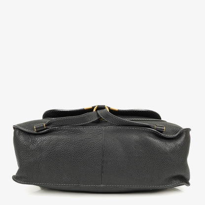 Chloé Marcie Satchel Medium aus schwarzem Leder