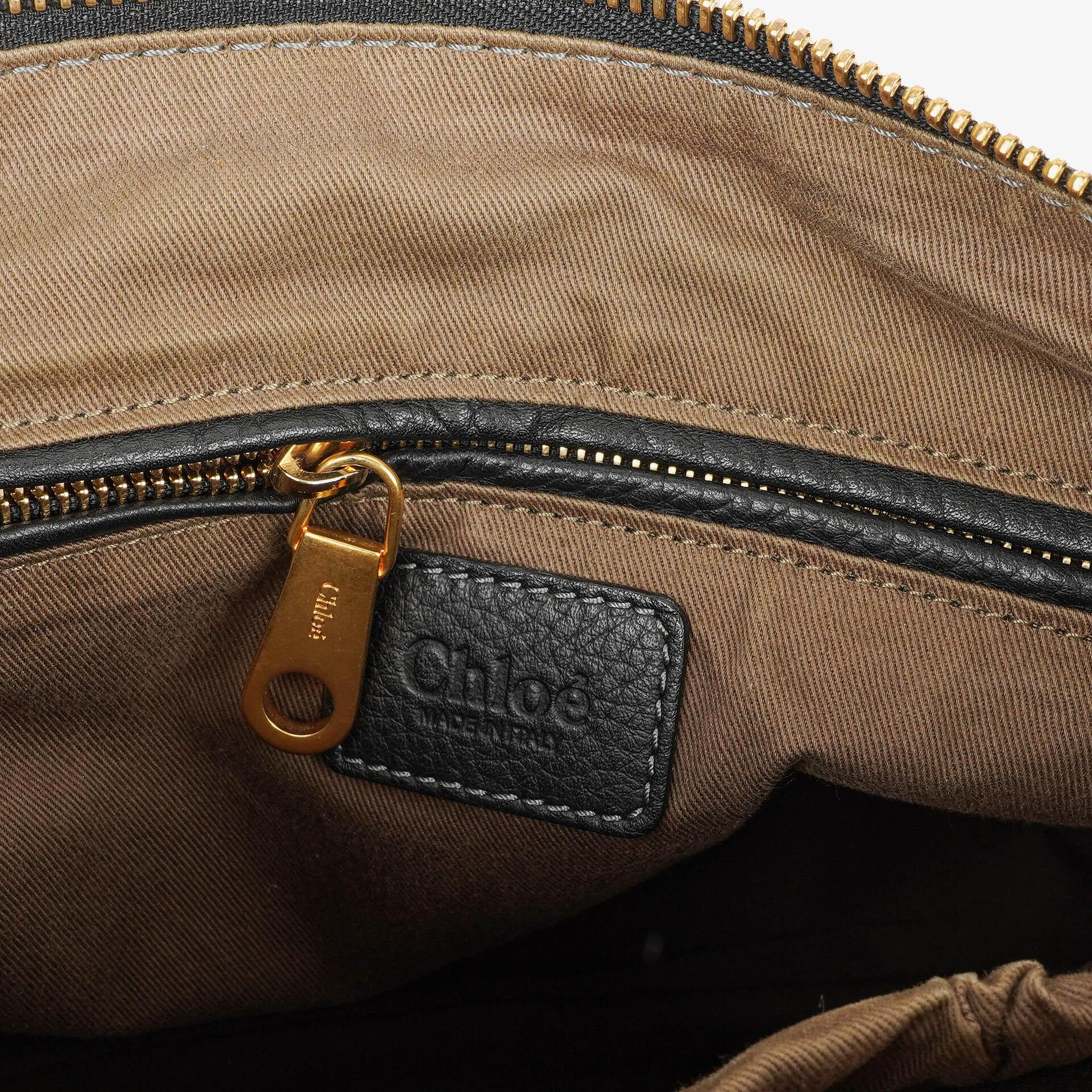 Chloé Marcie Satchel Medium aus schwarzem Leder