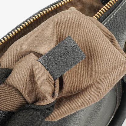 Chloé Marcie Satchel Medium aus schwarzem Leder