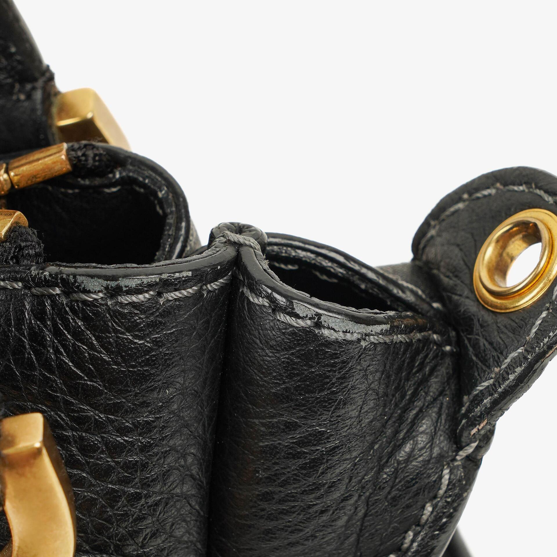 Chloé Marcie Satchel Medium aus schwarzem Leder