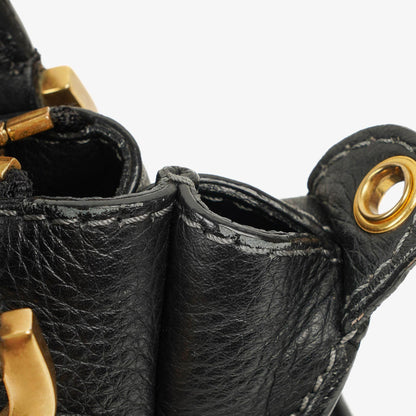 Chloé Marcie Satchel Medium aus schwarzem Leder