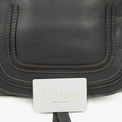 Chloé Marcie Satchel Medium aus schwarzem Leder