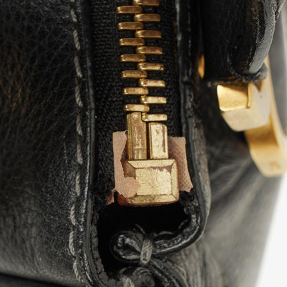 Chloé Marcie Satchel Medium aus schwarzem Leder