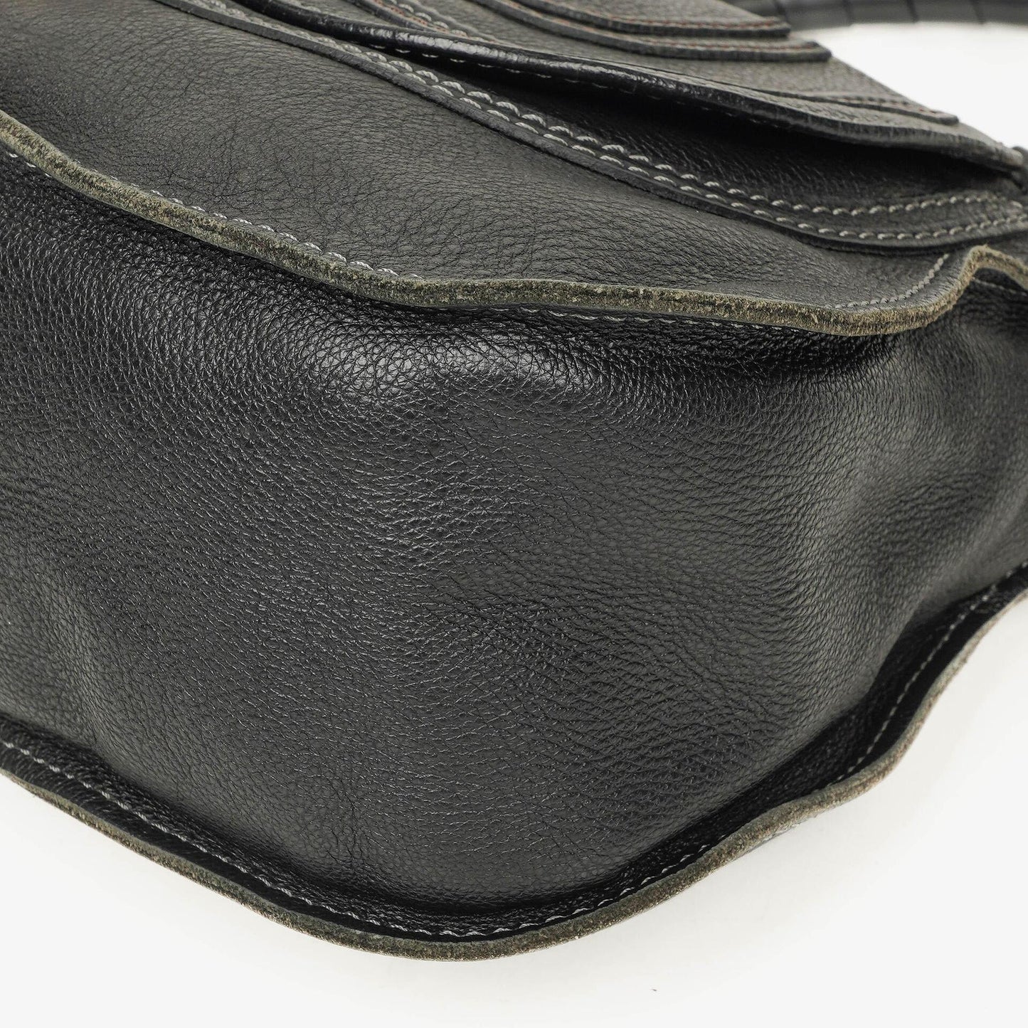 Chloe Marcie mittelgroße Satchel aus schwarzem Leder