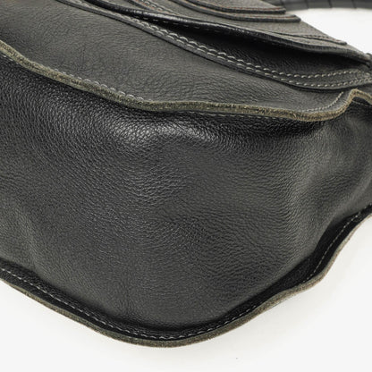 Chloe Marcie mittelgroße Satchel aus schwarzem Leder