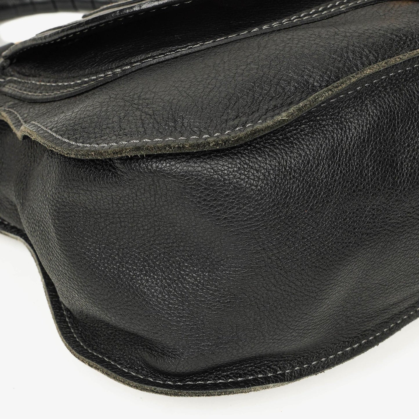 Chloe Marcie mittelgroße Satchel aus schwarzem Leder
