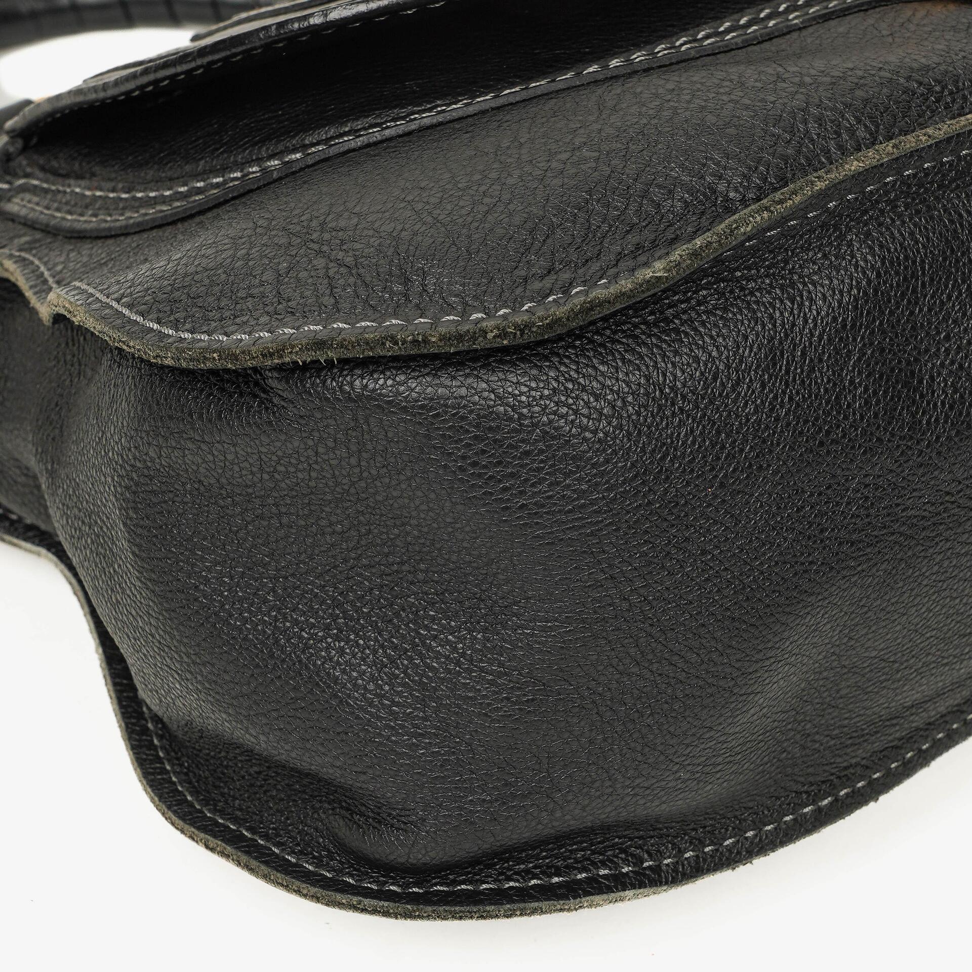 Chloe Marcie mittelgroße Satchel aus schwarzem Leder