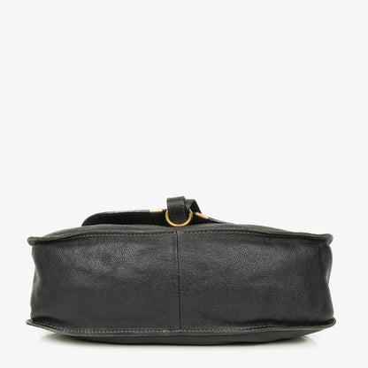 Chloe Marcie mittelgroße Satchel aus schwarzem Leder