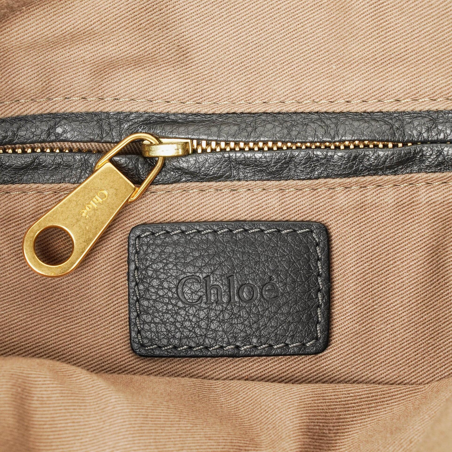 Chloe Marcie mittelgroße Satchel aus schwarzem Leder