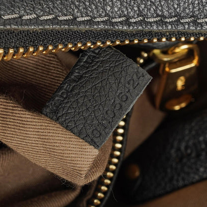 Chloe Marcie mittelgroße Satchel aus schwarzem Leder
