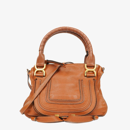 Chloe Marcie Medium Braune Leder Satchel