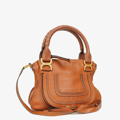 Chloe Marcie Medium Braune Leder Satchel