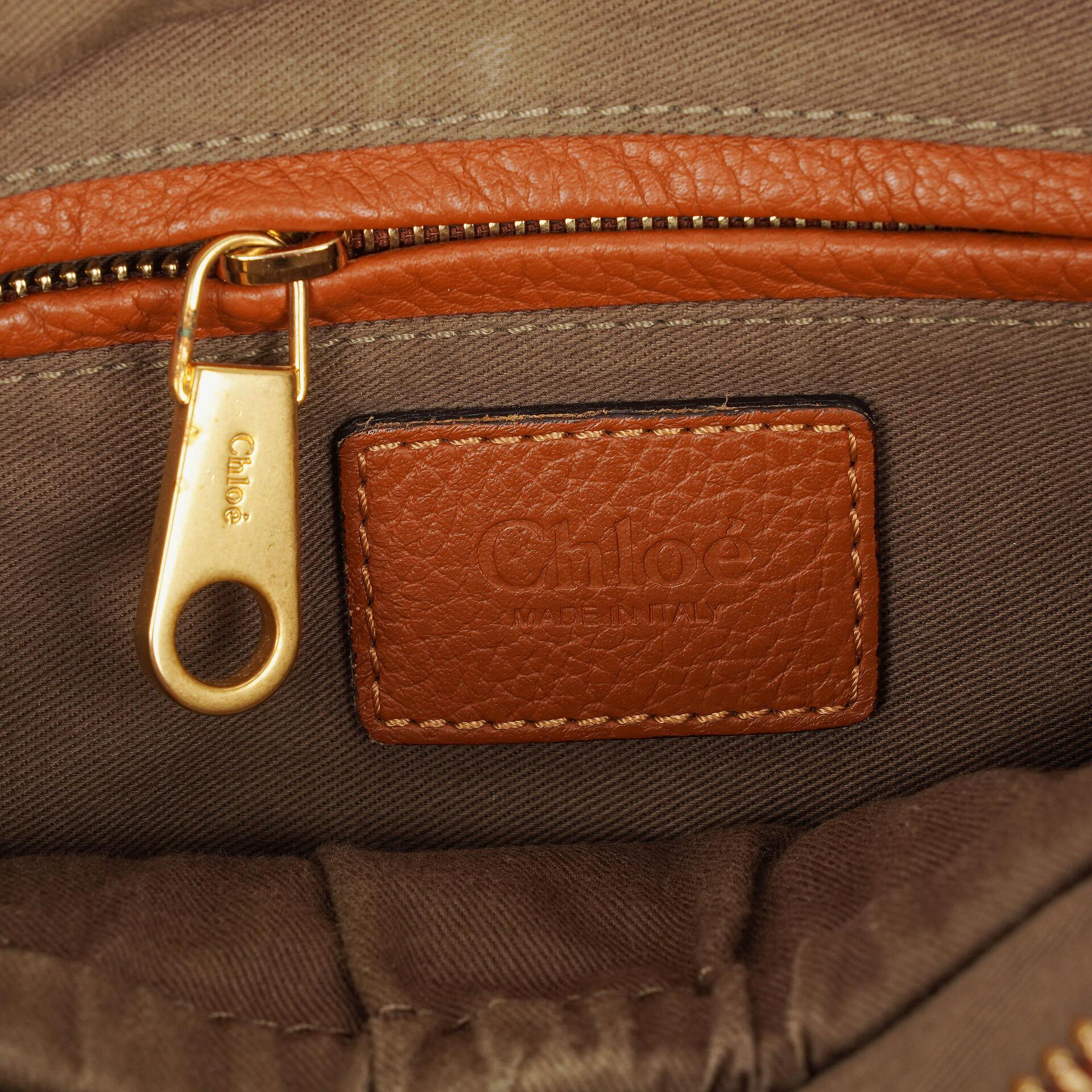 Chloe Marcie Medium Braune Leder Satchel