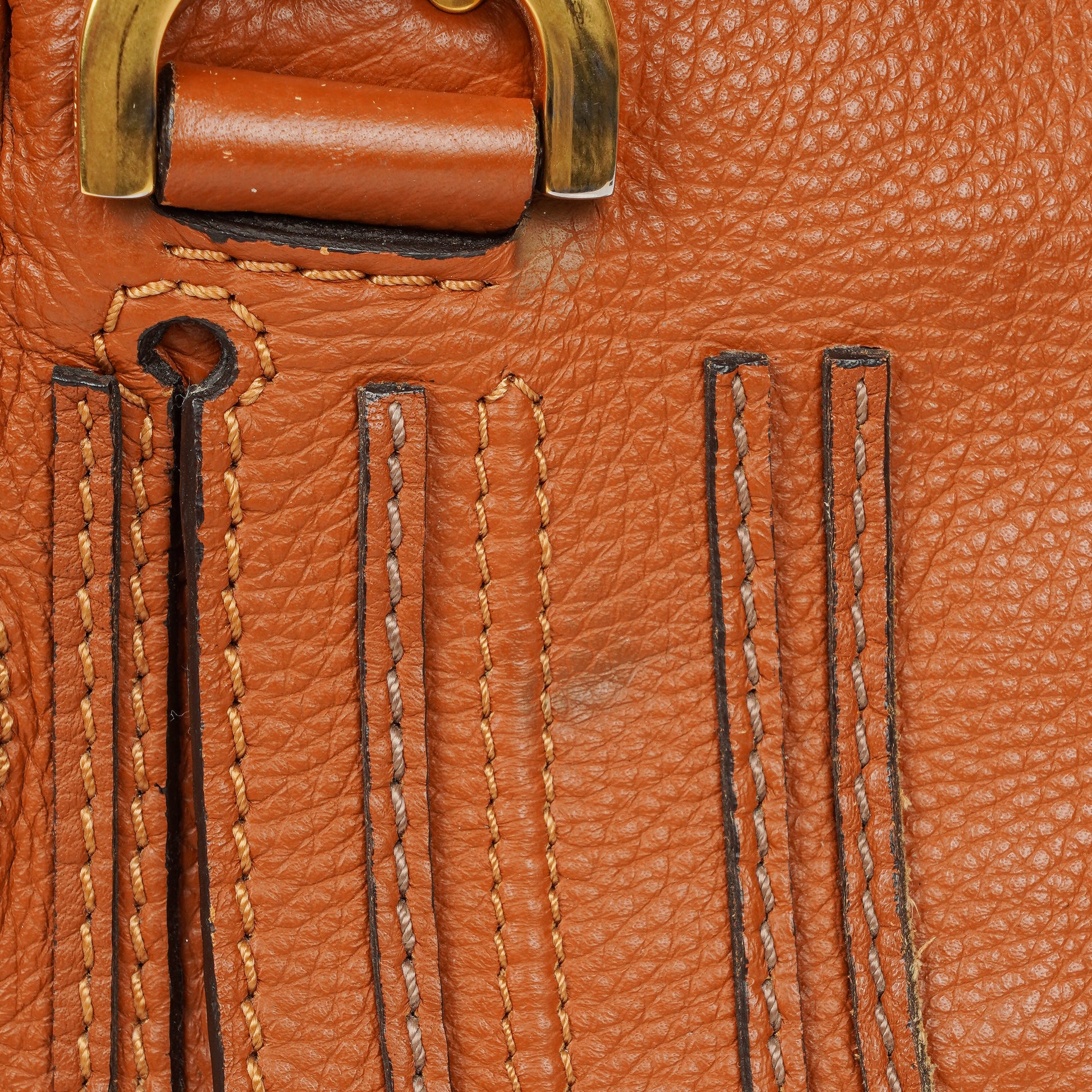 Chloe Marcie Medium Braune Leder Satchel