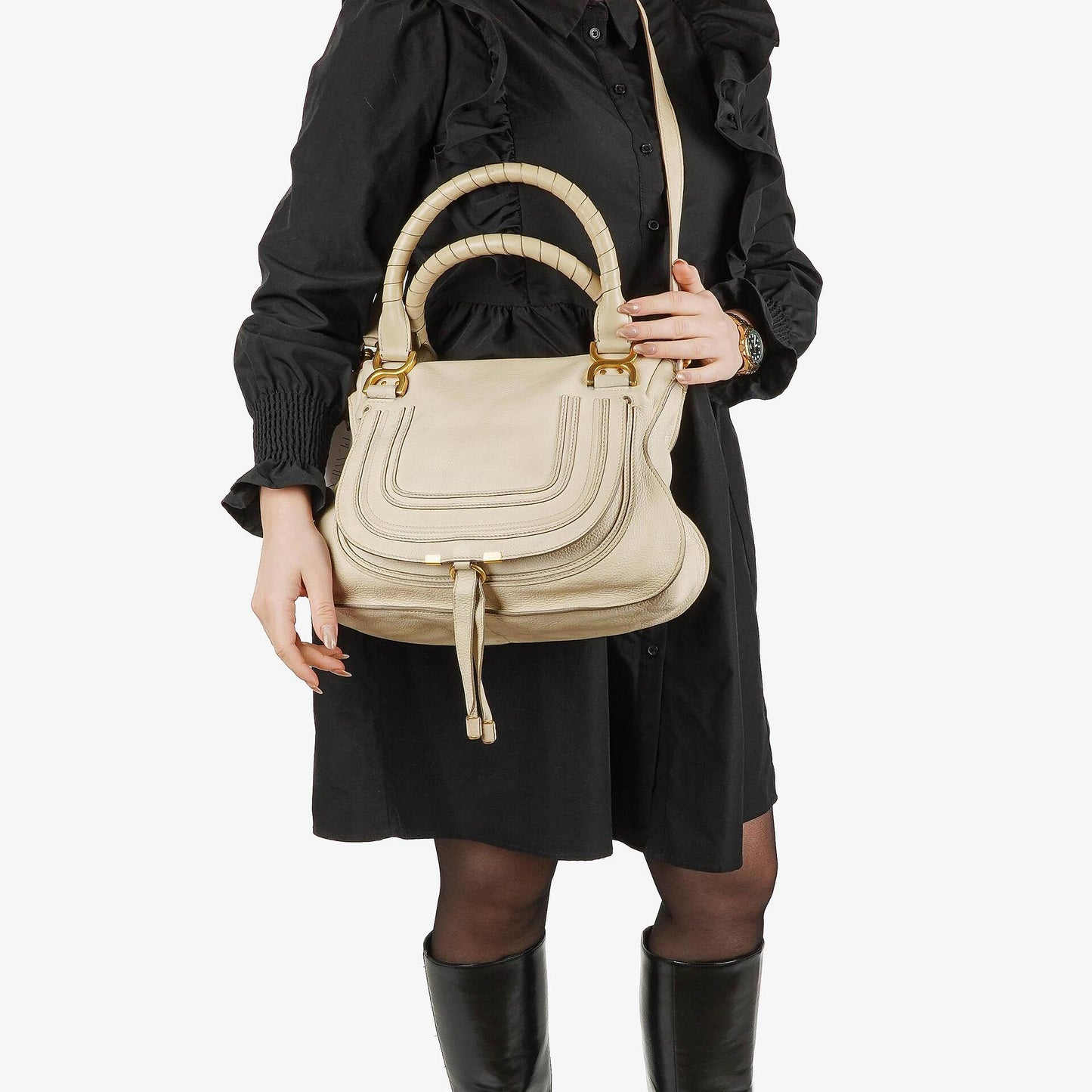 Chloé Marcie Medium Satchel aus Leder
