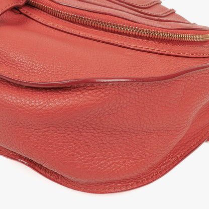 Chloé Marcie Medium Umhängetasche aus Maple Leaf Leder mit rundem Reißverschluss