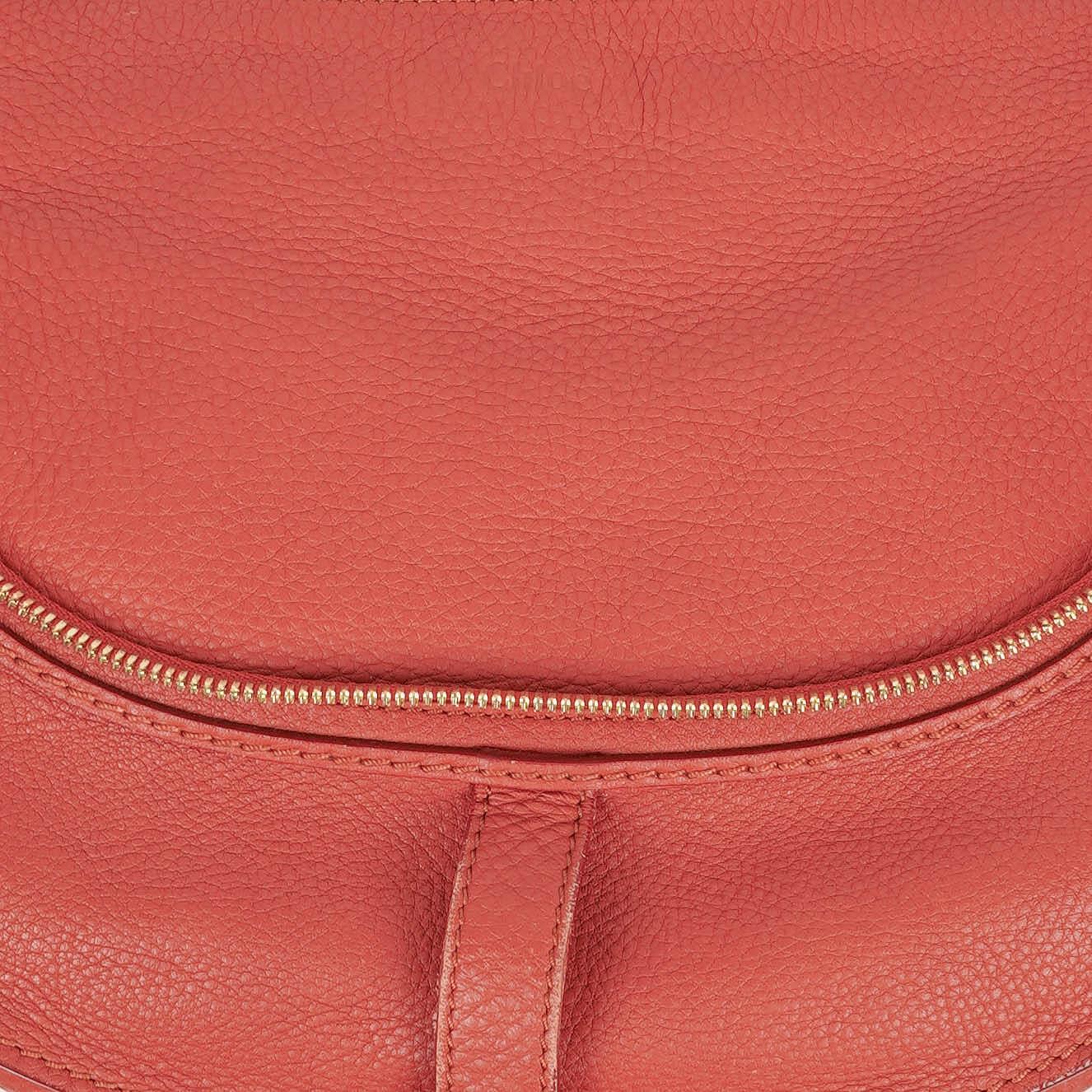 Chloé Marcie Medium Umhängetasche aus Maple Leaf Leder mit rundem Reißverschluss