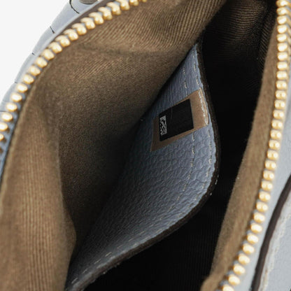 Chloé Marcie Mini Tasche aus genarbtem Leder in Ash Blue