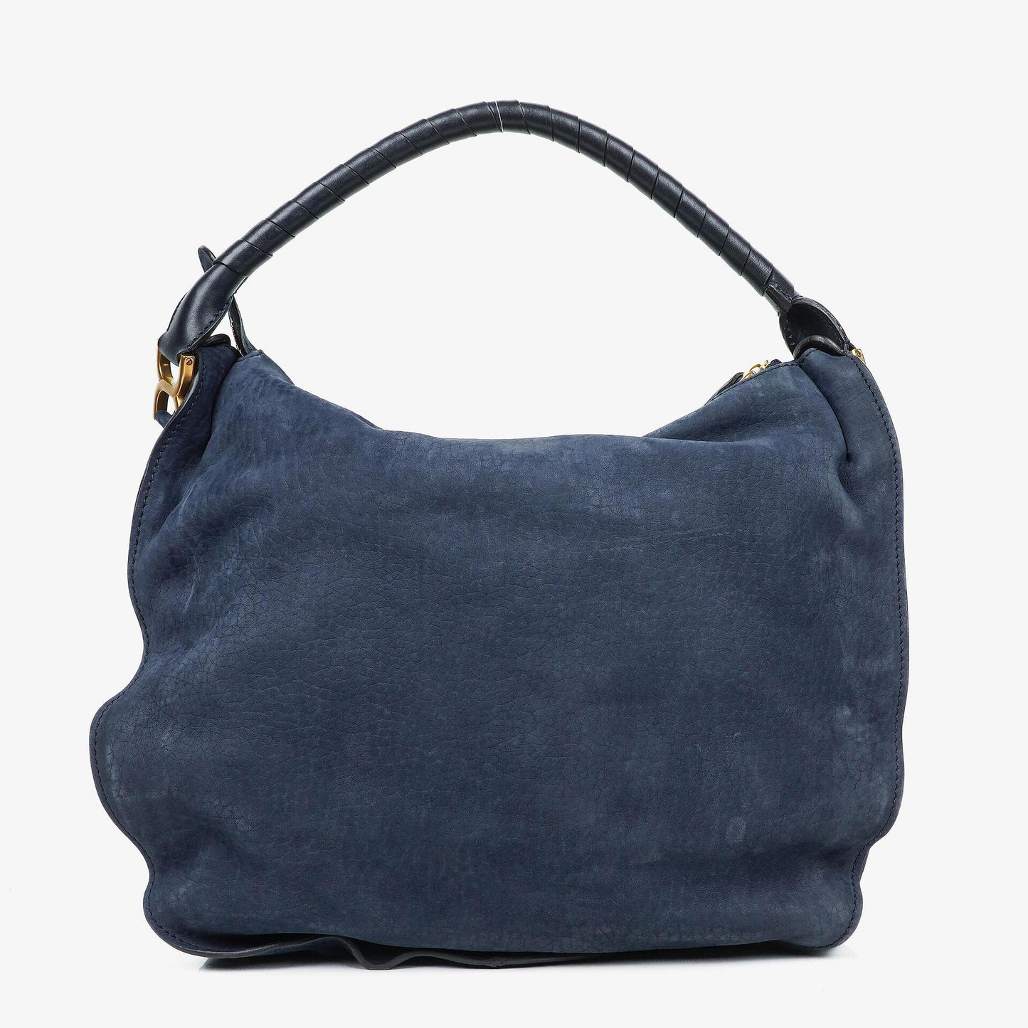 Chloe Marcie Schultertasche aus navyfarbenem Nubuk