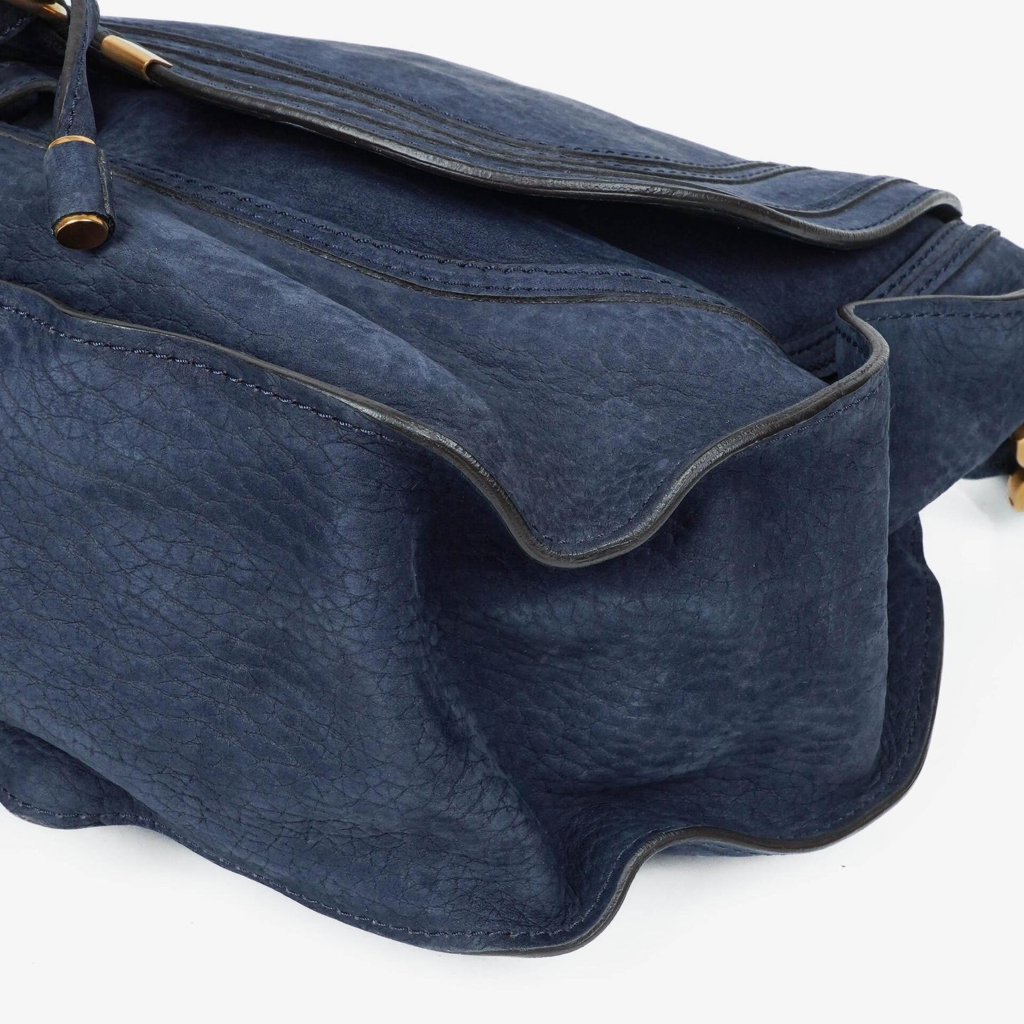 Chloe Marcie Schultertasche aus navyfarbenem Nubuk