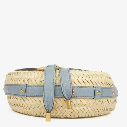 Chloé Marcie Korb-Crossbody-Tasche aus Raffia und Leder