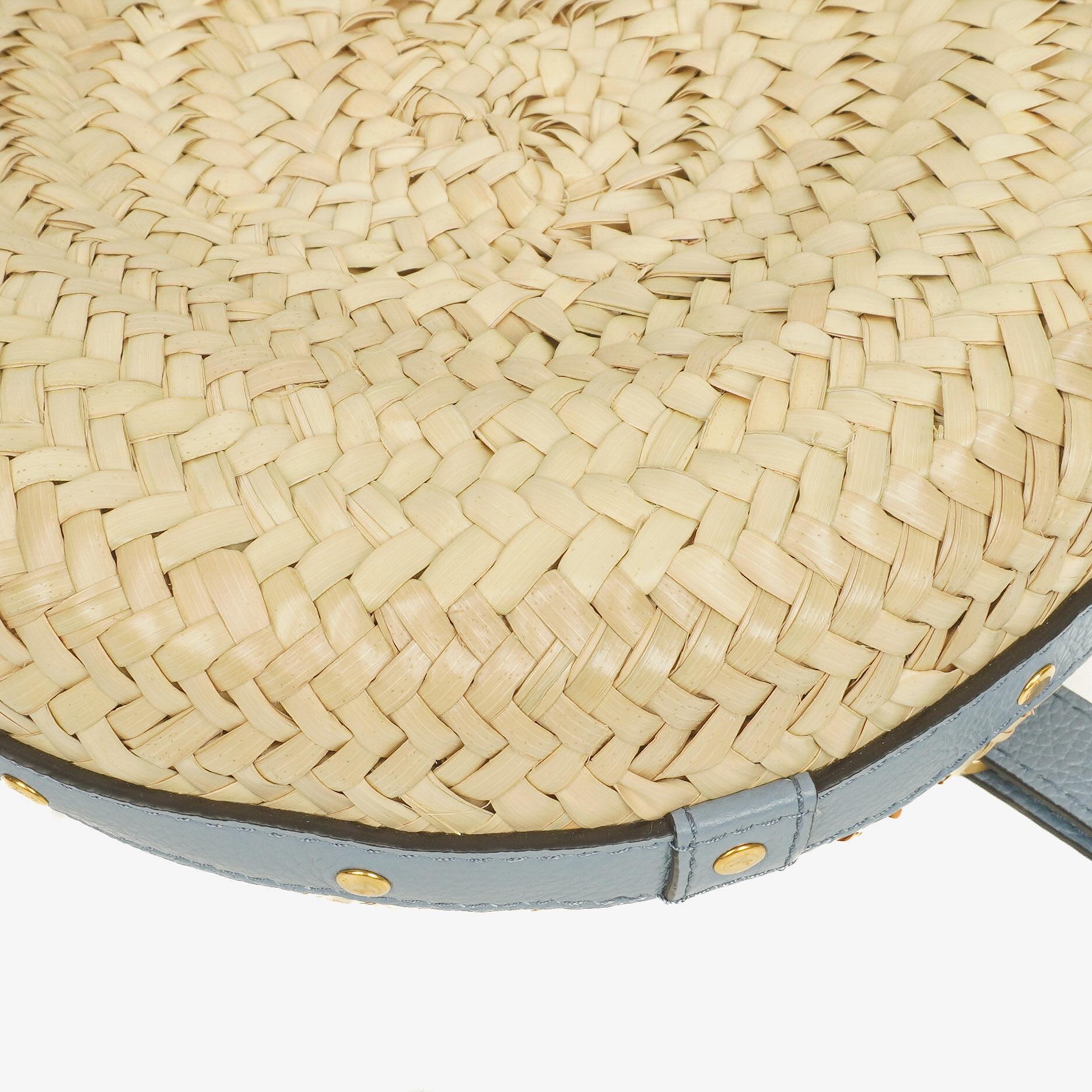 Chloé Marcie Korb-Crossbody-Tasche aus Raffia und Leder