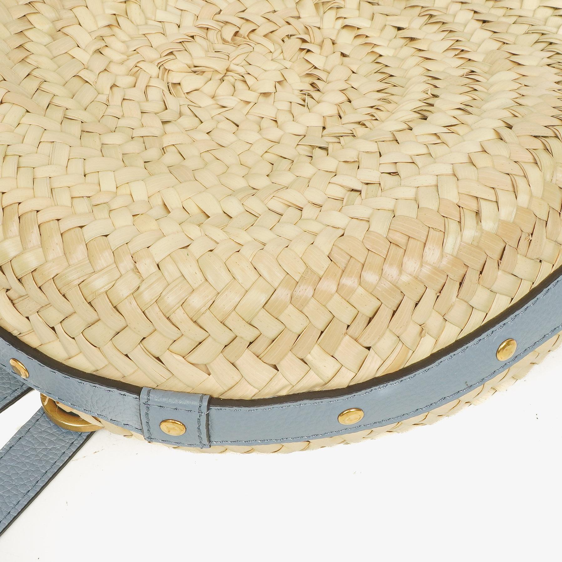Chloé Marcie Korb-Crossbody-Tasche aus Raffia und Leder