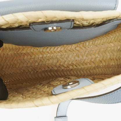 Chloé Marcie Korb-Crossbody-Tasche aus Raffia und Leder