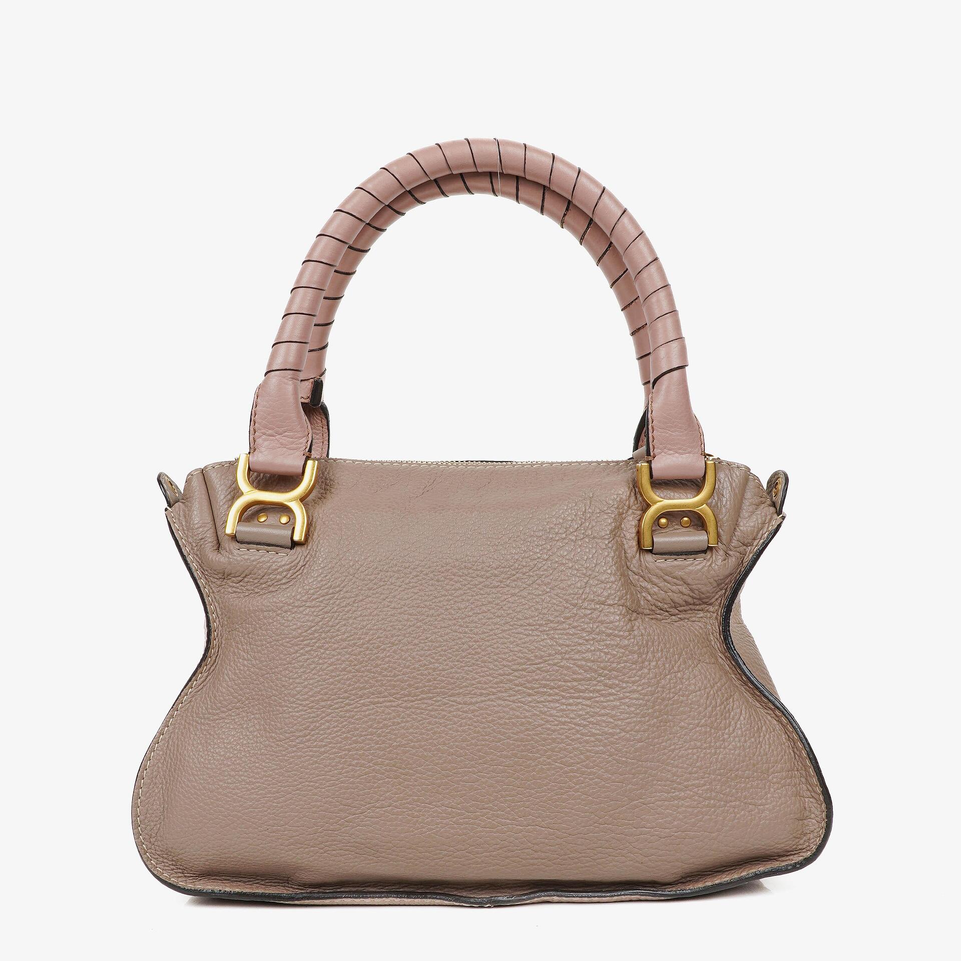 Chloé Marcie Schultertasche aus Leder in Rhino/Dunkel Odalisque Pink