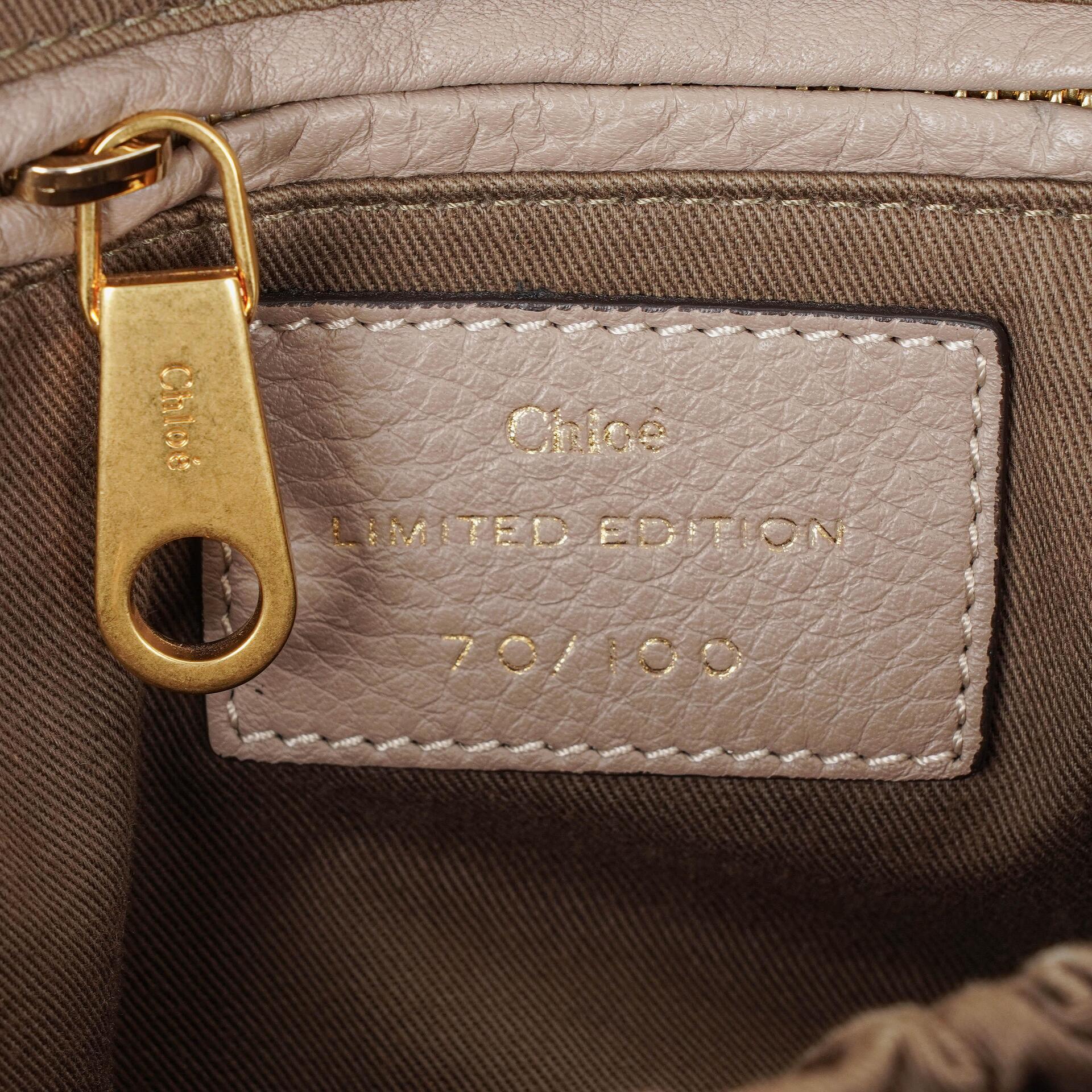 Chloé Marcie Schultertasche aus Leder in Rhino/Dunkel Odalisque Pink