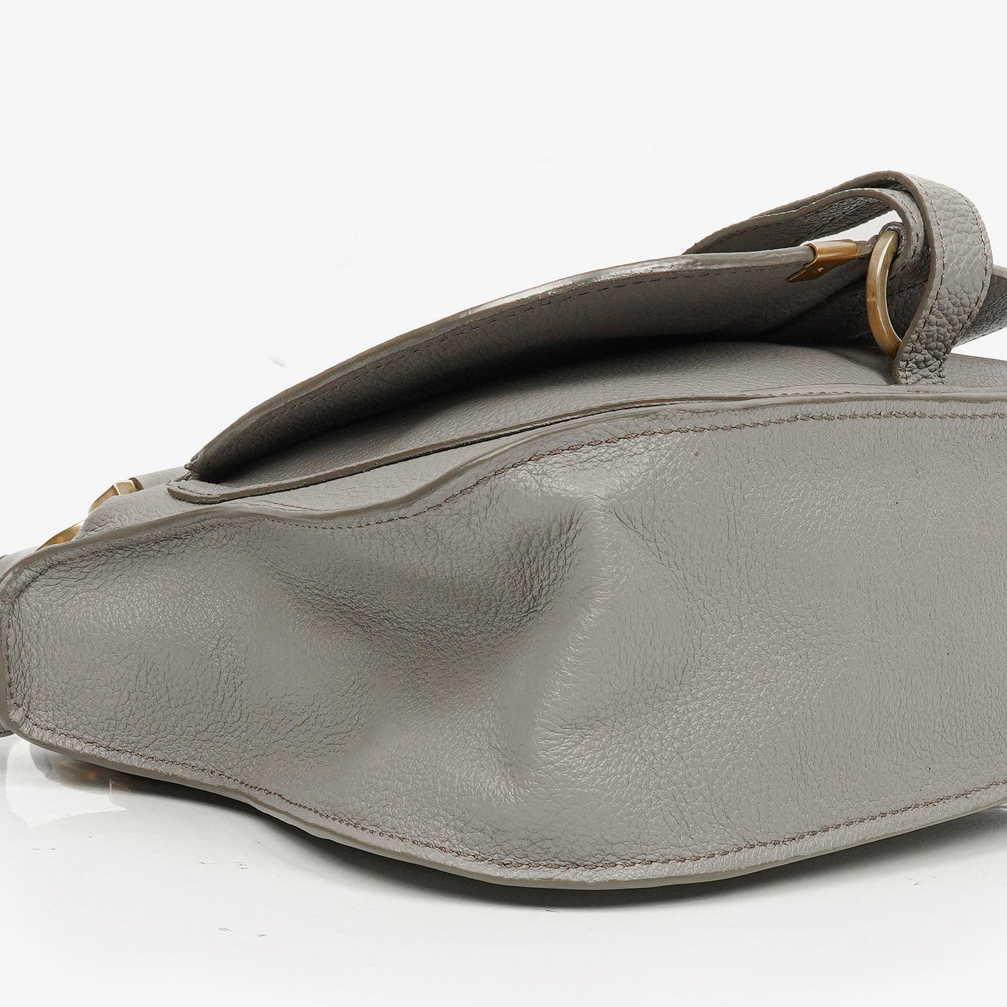 Chloe Marcie Small Tasche aus kaschmirgrauem genarbtem Leder