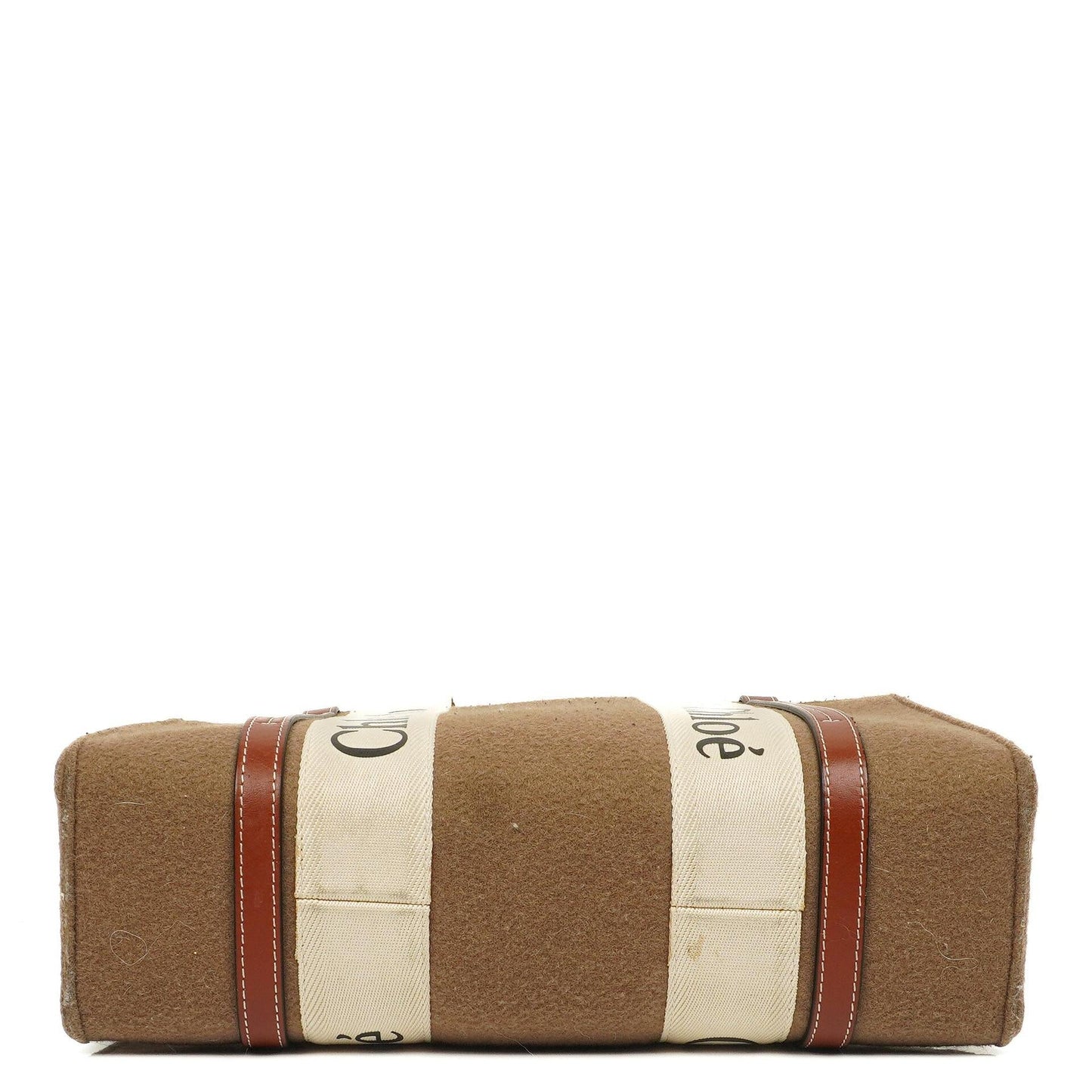 Chloe Mittelgroße Woody Woll Schultertasche Braun